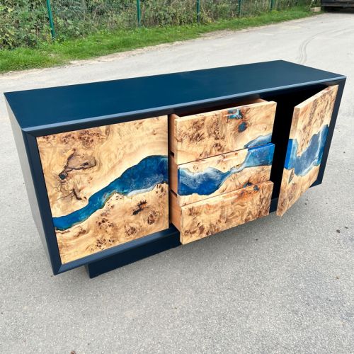 River Sideboard Mappa Burr & Ocean Art