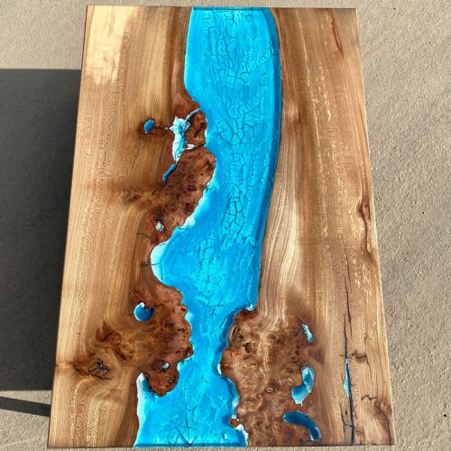 Cracked Glacier Elm & Resin Coffee Table