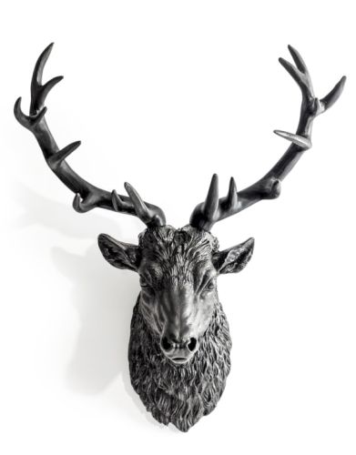 Black Wall Mounted Stag