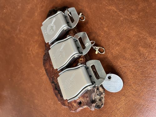 Aeroplane Belt Buckle Key Holder (Burr Elm Triple)