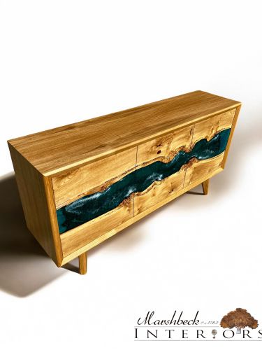 River Sideboard Oak & Lagoon Blue