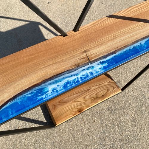 Hex Wall Shelf with River Shelves