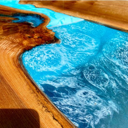 Elm River Coffee Table Glacier Artwork