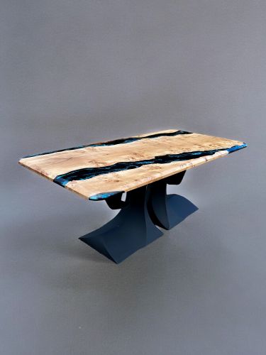 Oak & Midnight Sea River Dining Table