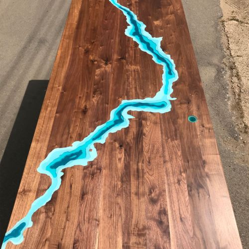 Loch Etive Resin River Table