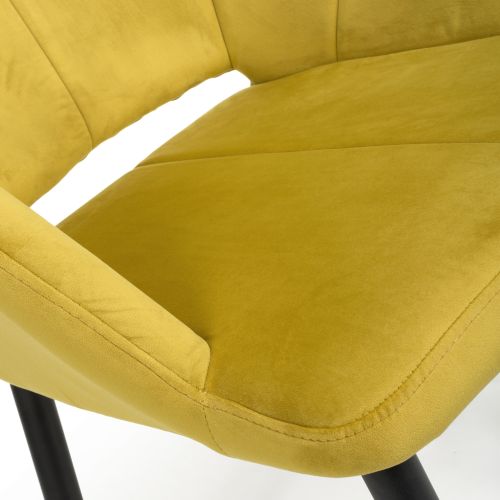 Nero Brushed Lime Gold Velvet Dining Chair