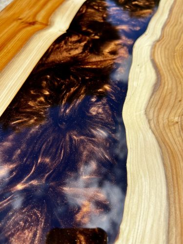 Yew & Bronze River Side Table