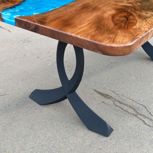 Elm & Ocean Resin Dining Table Gloss Finish