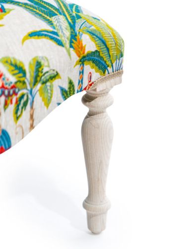 Exotic Monkey Parasol Button-back Occasional Chair