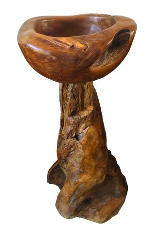 Teak Root Bird Bath