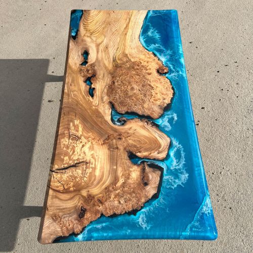 Burr Elm Coastline River Coffee Table