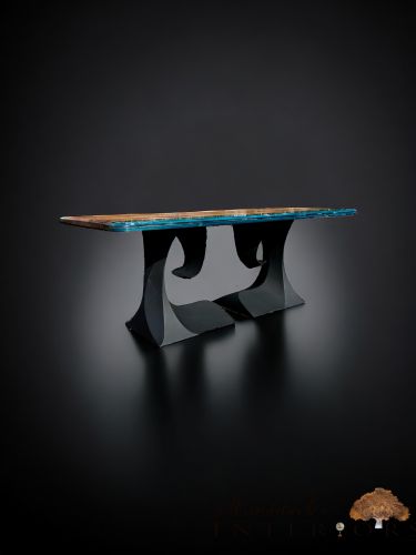 Elm & Arctic Ocean River Dining Table