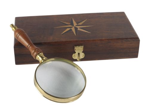 Magnifying Glass With Inlaid Box