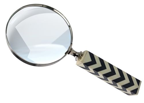 Art Deco Faux Zebra Magnifying Glass