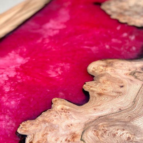 Pink Burr Elm River Coffee Table