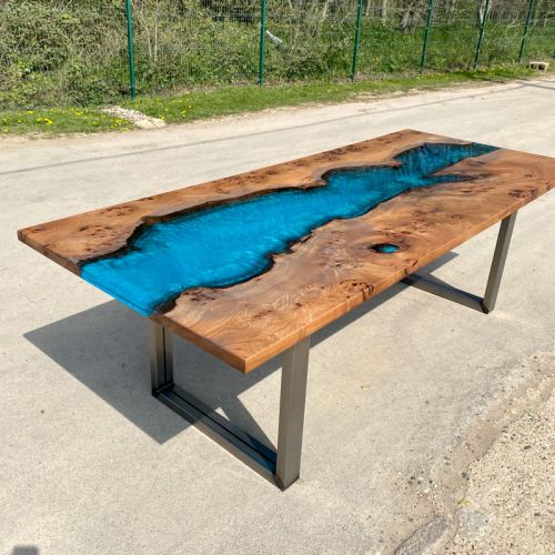 Character Elm Reef Blue Resin Dining Table