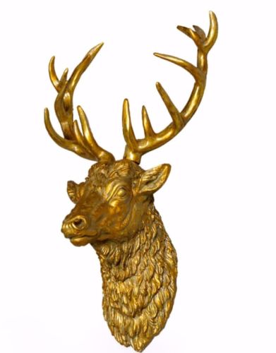 Gold Wall Mounted Stag