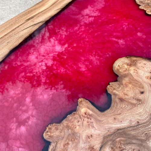 Pink Burr Elm River Coffee Table