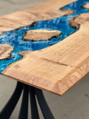 Burr Oak Islands River Dining Table 2x1