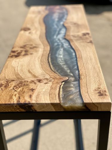 Oak & Triple Metal River Console Table