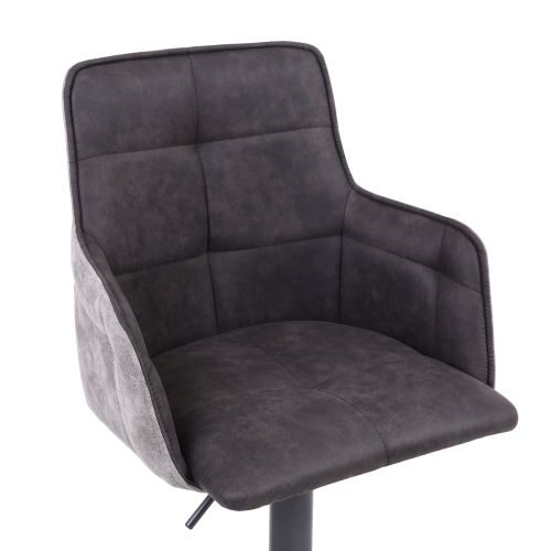 Orion Suede Effect Bar Stool, Dark Grey