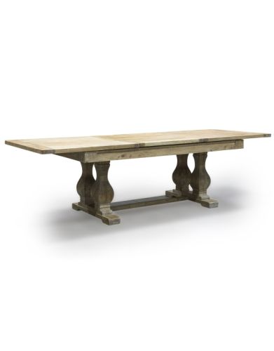 Reclaimed Solid Dark Elm Extending Dining Table