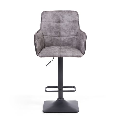 Orion Suede Effect Bar Stool, Light Grey