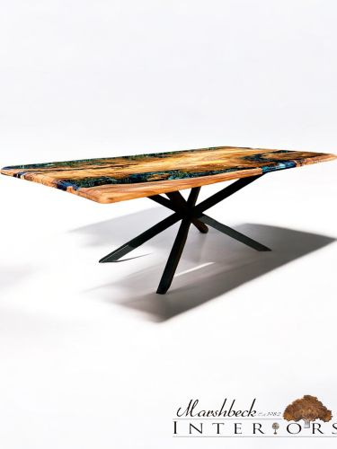 Burr Elm Ocean Dining Table