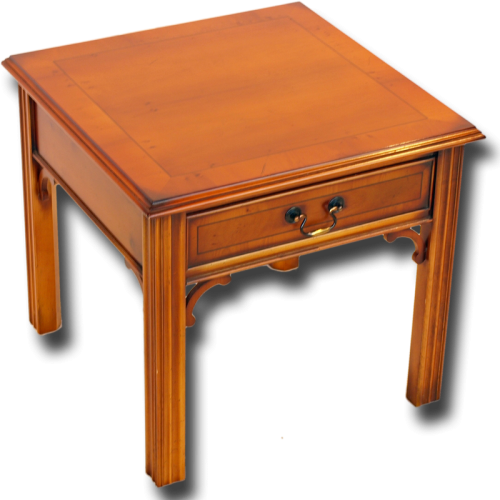 Antique Reproduction 20" Chippendale Side Table with Drawer