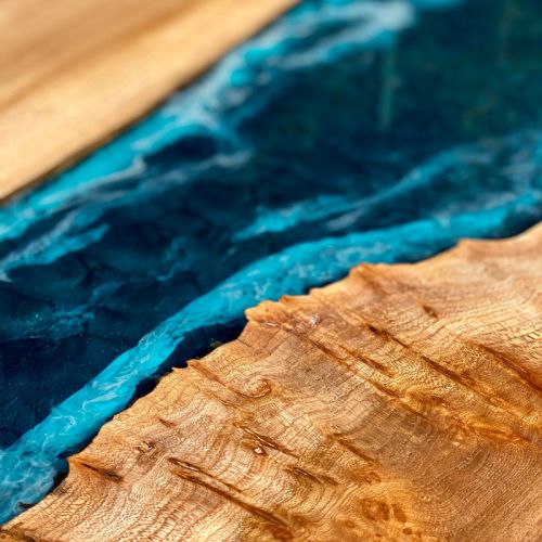 River Coffee Table Deep Sea Artwork Elm