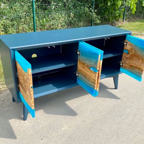 Sideboard with Olive Resin River Doors