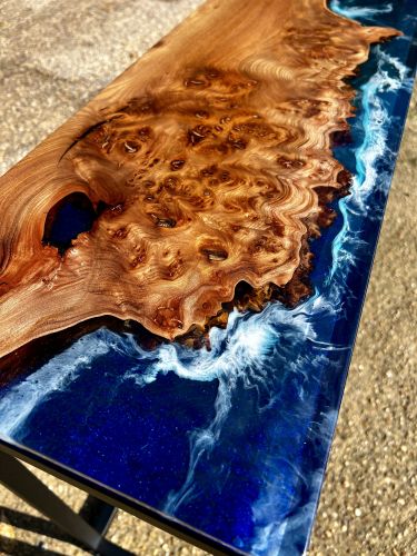 Elm & Ocean Resin Console Table
