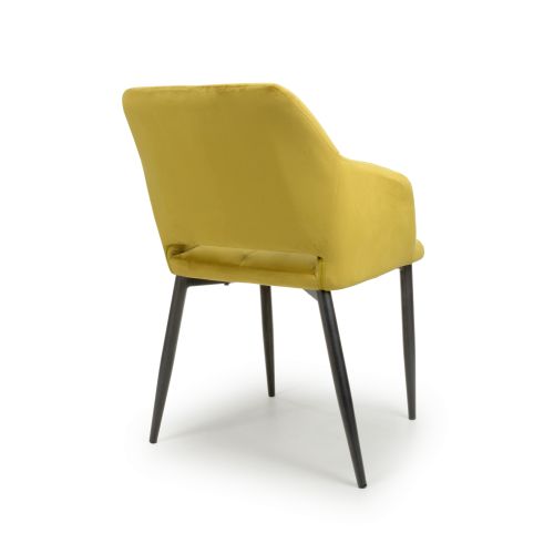 Nero Brushed Lime Gold Velvet Dining Chair