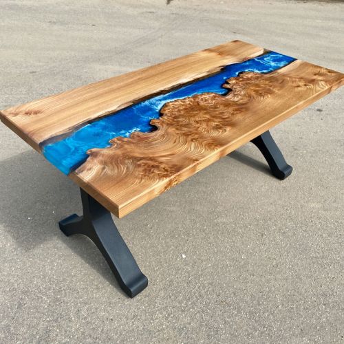 Elm & Ocean Art River Coffee Table (W)