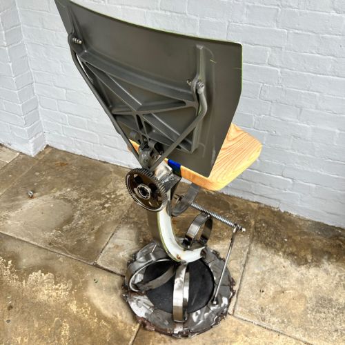 Aircraft Parts Upcycled Bar Stool 2