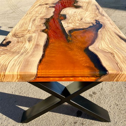 Olive & Lava Flow River Coffee Table