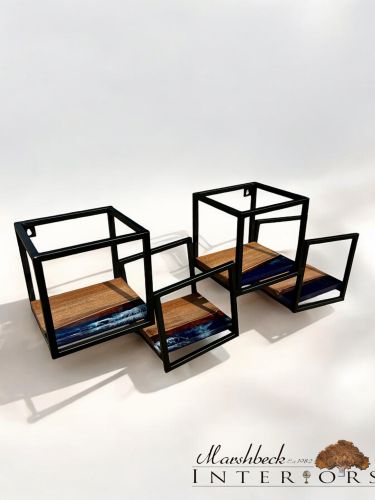 Tipping Wall Display with River Shelves