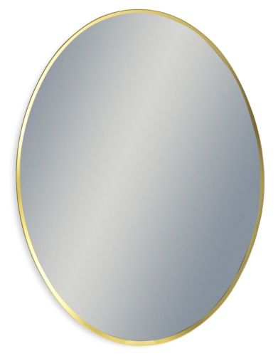 Large Oval Gold Metal Flare-Framed Broadway Wall Mirror