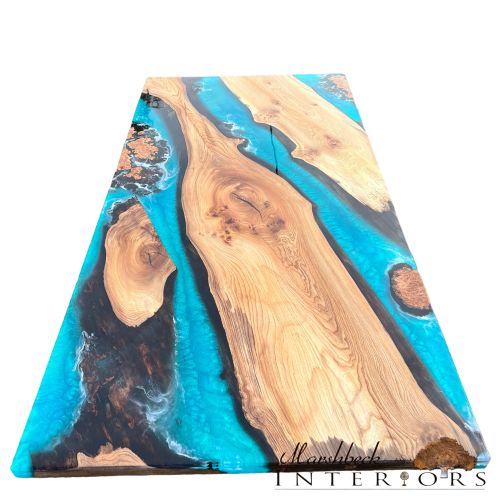 Elm & Ocean Art River Dining Table