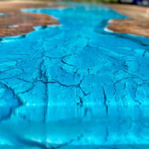 Cracked Glacier Elm & Resin Coffee Table