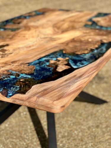 Burr Elm Ocean Dining Table