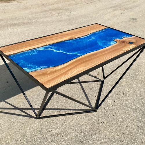 Elm River Coffee Table with Geo Frame