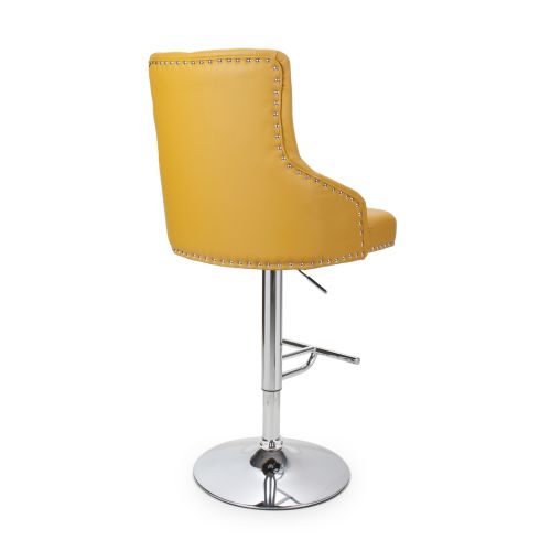 Rocco Leather Effect Bar Stool, Yellow