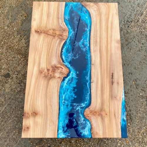 River Coffee Table in Elm Deep Sea Art