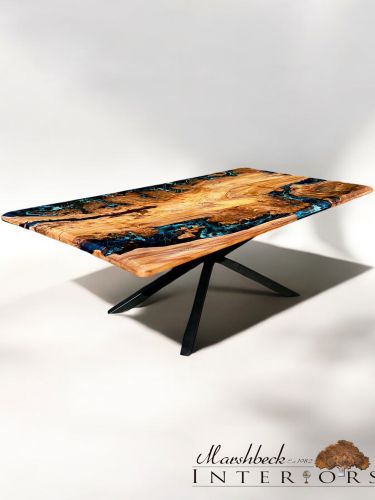 Burr Elm Ocean Dining Table