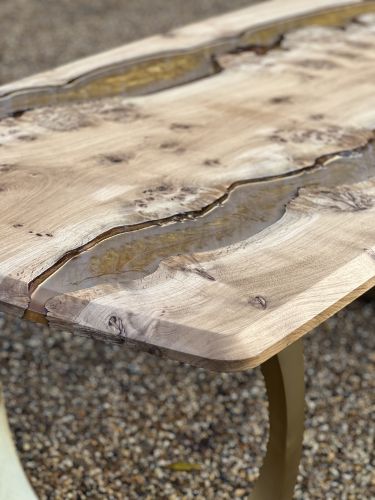 Molten Gold Burr Oak River Dining Table