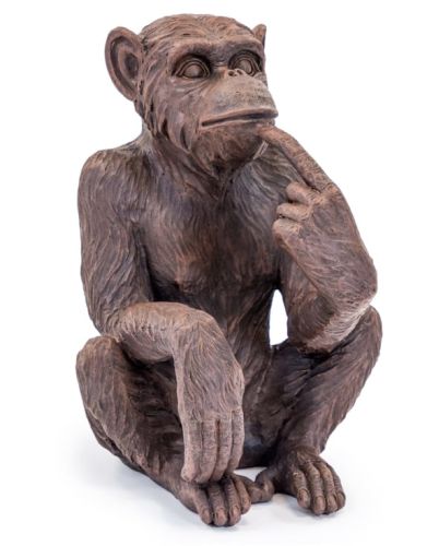 Bronze Effect Sitting Monkey Figure / Bottle Holder
