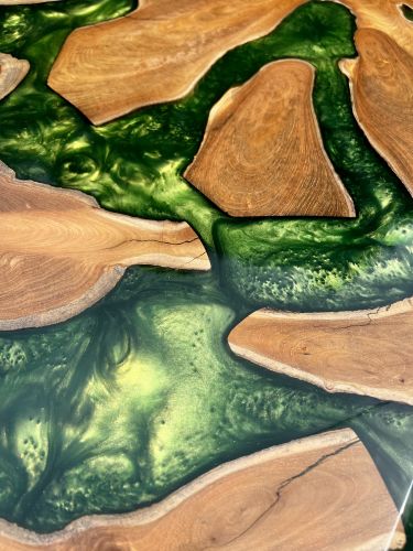 Teak Roots & Jungle Green Coffee Table