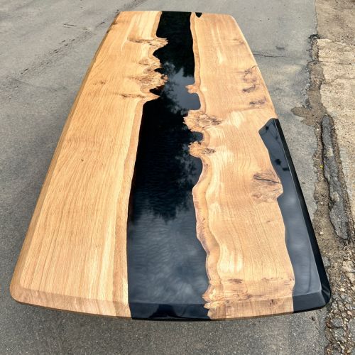 Oak & Black River Dining Table