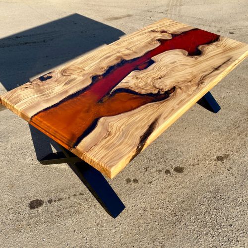 Olive & Lava Flow River Coffee Table